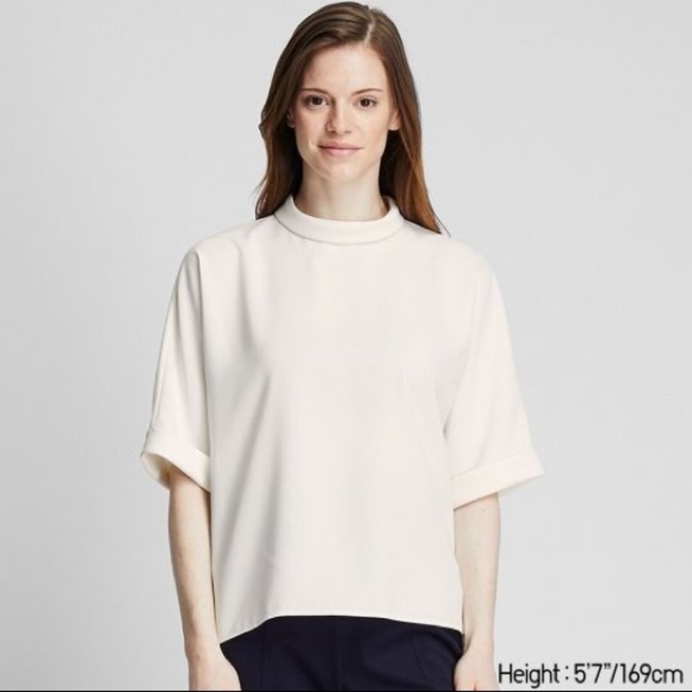 Uniqlo White Blouse Size S
